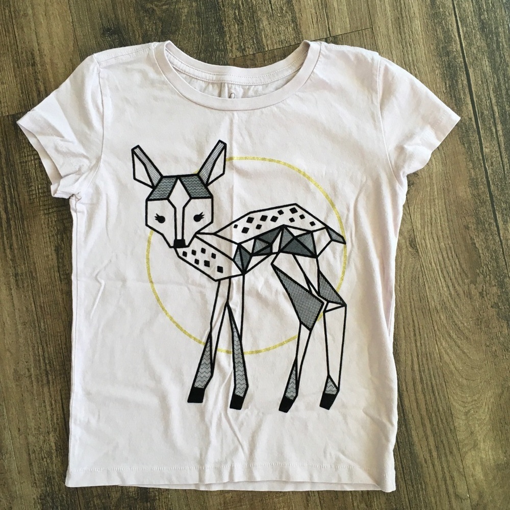 Flocked geometric Deer PEEK Graphic Kids T-Shirt